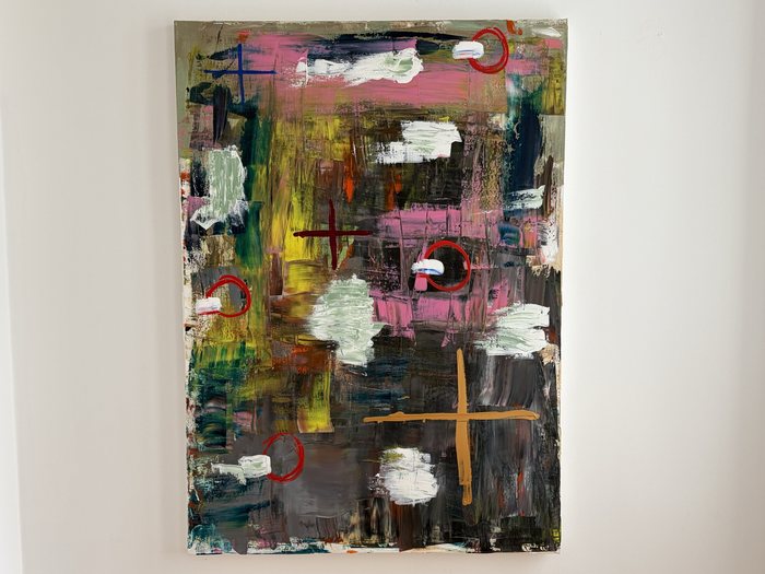 Markierungen — Acryl auf Leinwand